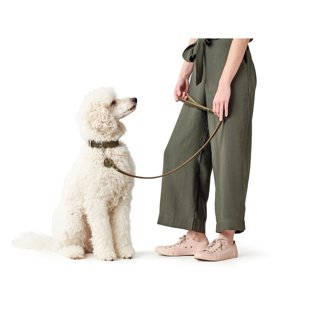 Hunter Aalborg Sport Oliven 32 hundehalsbånd - 24-29 cm